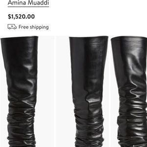 AMINA MUADDI BLACK BOOTS